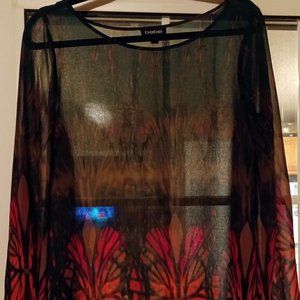 Bebe Butterfly Print Blouse